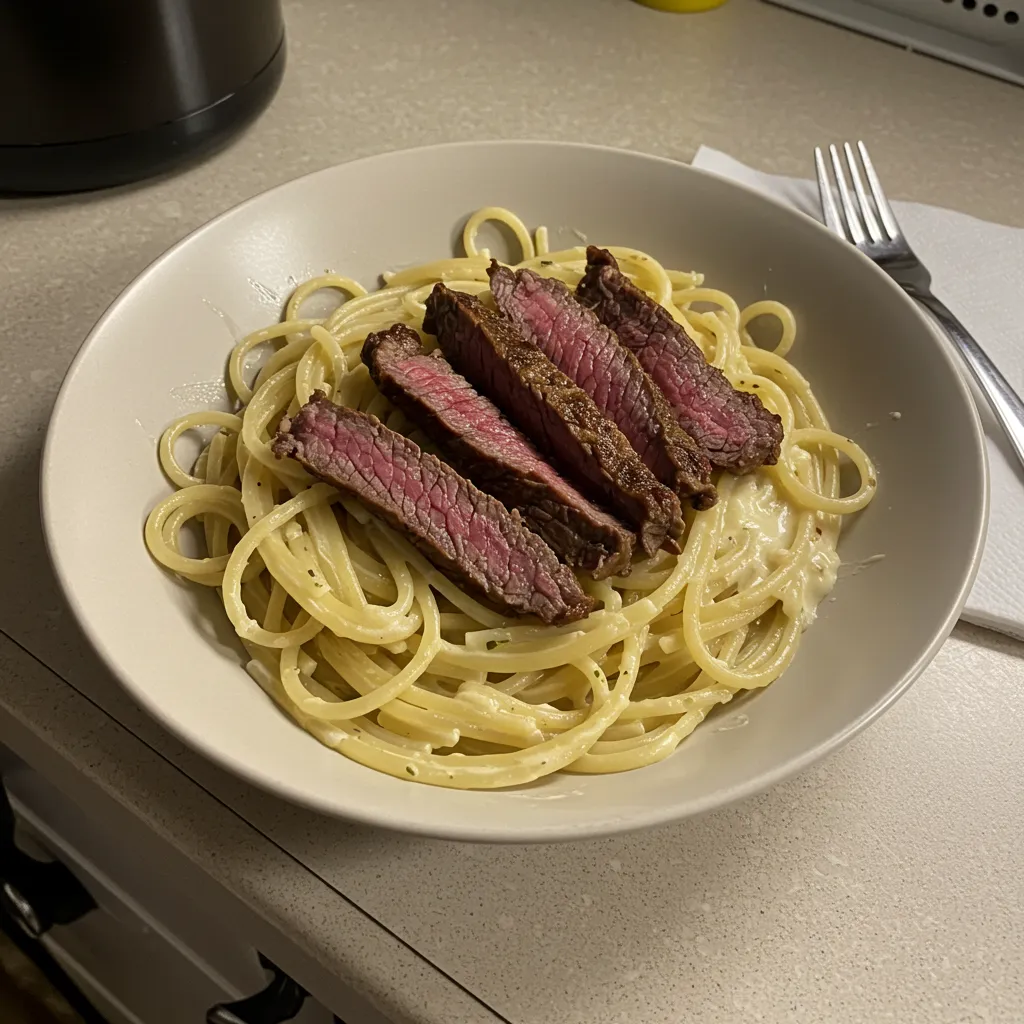 Creamy Garlic Parmesan Steak Pasta: Tonight's Ultimate Comfort Food Masterpiece - secondary view